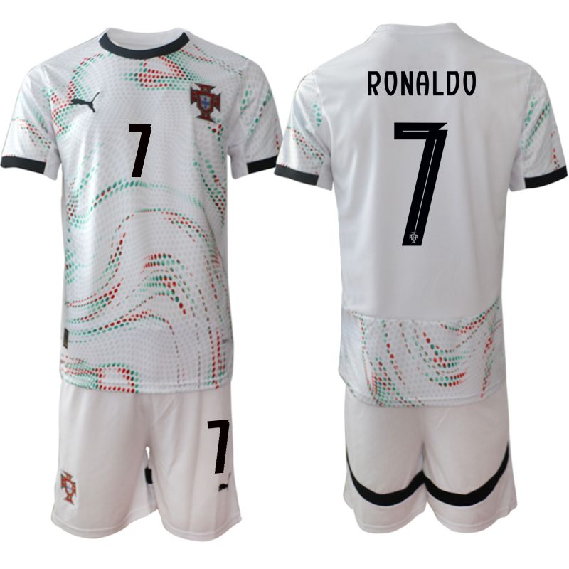 Men 2025-2026 Season Portugal away White #7 Soccer Jersey->portugal jersey->Soccer Country Jersey